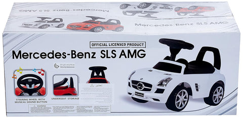 Best Ride On Cars Mercedes Benz push Car, White | Horn, Music, Age 3-6