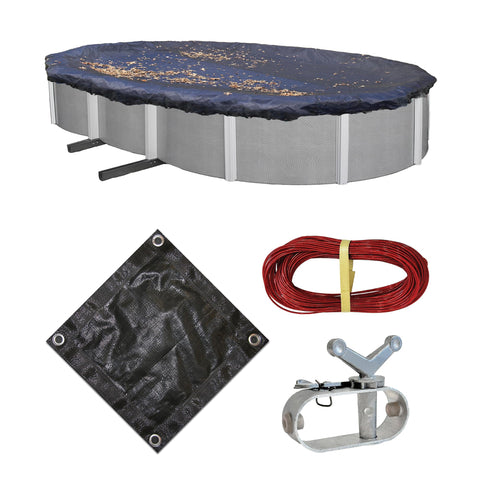 Arctic Armor Rugged Mesh Winter Cover for 18ft x 40ft Oval Above Ground Pools