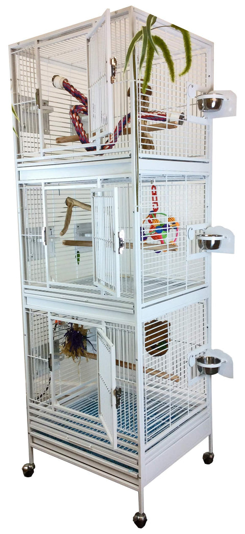A&E Cage Co. Triple Stack, 24"x22", Platinum