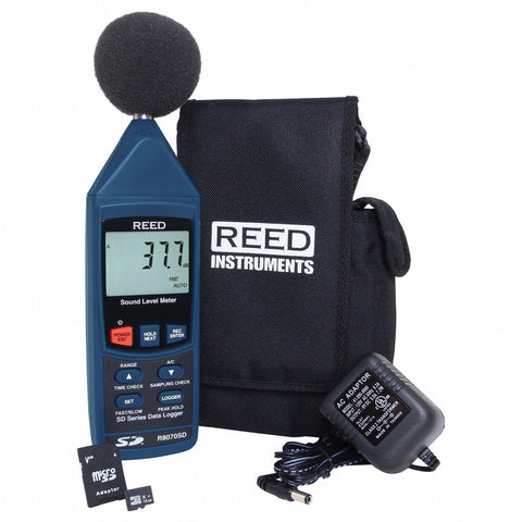 REED Instruments R8070SD-KIT Data Logging Sound Meter with Adapter and SD Card Kit