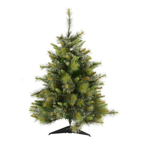 Vickerman 3' Cashmere Pine Artificial Christmas Tree, Unlit - Faux Christmas Tree - Seasonal Indoor Home Decor