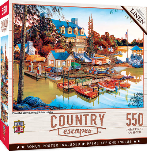 Masterpieces 550 Piece Jigsaw Puzzle For Adults, Family, Or Kids - Peaceful Easy Evening - 18"x24"
