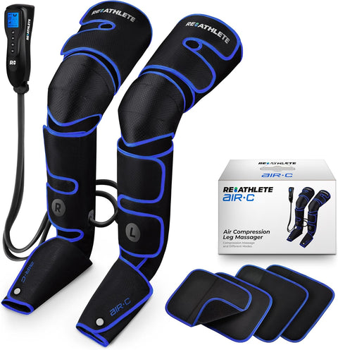 REATHLETE Leg Massager - Full Leg Massager for Circulation and Pain Relief, 4 Modes of Massage | Thigh, Calf, Foot Massager | Air Compression Leg Massager