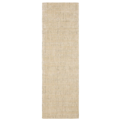 Oriental Weavers Circa Hand-Made Wool Blend Area Rug - CIR03-2'6" x 8' - in Beige/Ivory - Modern Industrial Style, Hand-Made Wool Blend Rugs, Entryway, Hallway Runner Rug