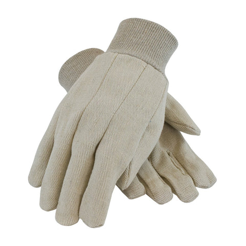 PIP 90-908CI Economy Grade Cotton Canvas Single Palm Glove, Knit Wrist