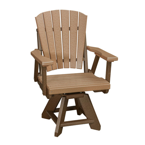 American Furniture Classics Dining Height Swivel Arm Chair in Cedar/Tudor