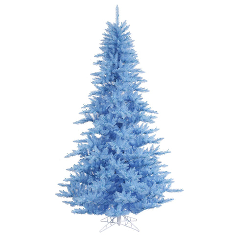 Vickerman 9' Sky Blue Fir Artificial Christmas Tree, Unlit - Faux Blue Christmas Tree - Seasonal Indoor Home Decor