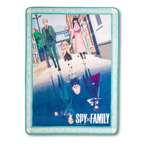 Spy x Family Forger Family Microplush Throw Blanket | Soft Polyester Cover for Sofa, Bed | 45 x 60 Inches