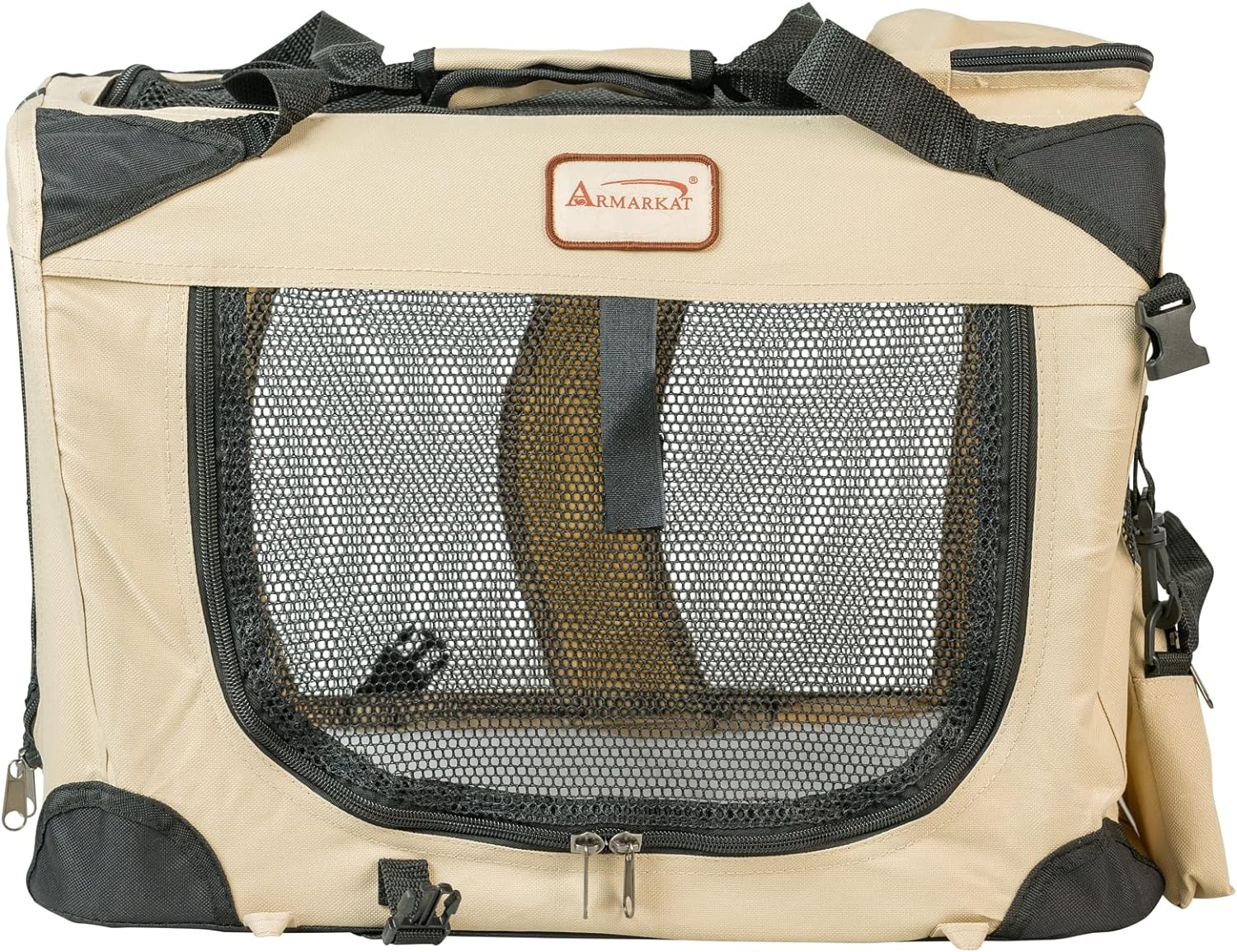 Armarkat PC201B Beige Multiple Pockets Pet Carrier