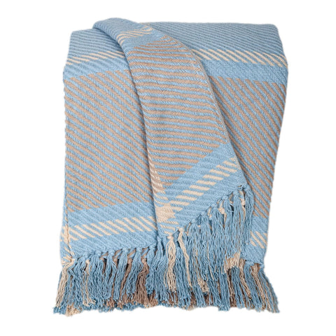 Grab Multi Colored Throw for Sofa Made from Pure 100% Cotton with Tassels