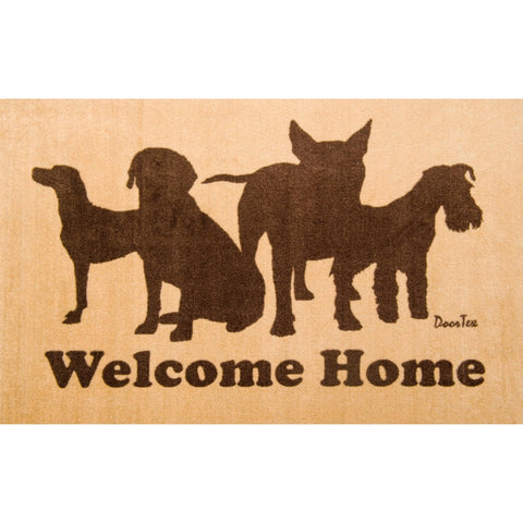 P-Tex Porch Utility Pet Indoor Entrance Mat 24" x 39" Welcome Mat with Dog Design
