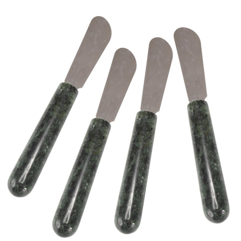 Elevate Your Dining Experience: Natural Serpentine Handle Cheese Spreader Set