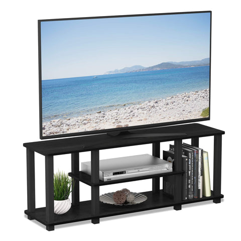 Furinno ?20 Pounds Turn-N-Tube No Tools 3D 3-Tier Entertainment TV Stand up to 50 inch TV, Square Tubes, Americano/Black