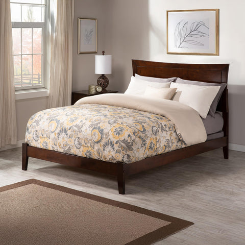 AFI, Metro, Low Profile Wood Platform Bed, Full, Walnut