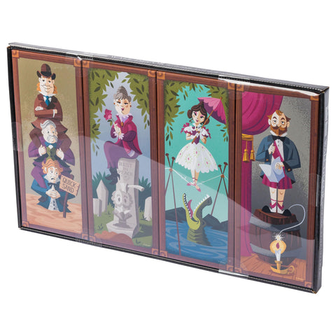 Silver Buffalo Haunted Mansion Stretch Painting Set 4pc 12" x 5" Canvas Wall Art Set