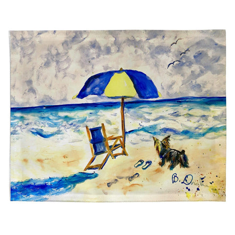 Betsy Drake Interiors Beach Chair and Yorkie Place Mat Set of 4