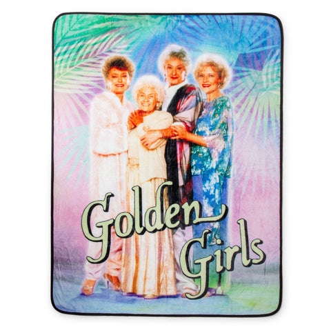 Golden Girls The Raschel Fleece Throw Blanket | Plush Soft Polyester Cover for Sofa and Bed