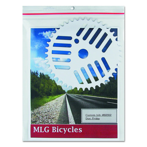 C-Line 82912 Industrial Zipper Seal Shop Ticket Holders, Vinyl, Clear, 55", 9 x 12 (Box of 15)