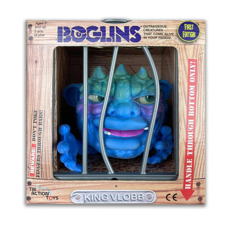 Boglins King Vlobb 8” Collectible Figure with Super Stretchy Skin & Movable Eyes and Mouth, Popular Retro Toy from The 80's for Kids and Collectors