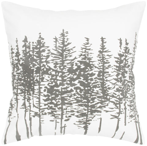 Pillow Cover With Hidden Zipper In Off White And Gray [Set of 2]