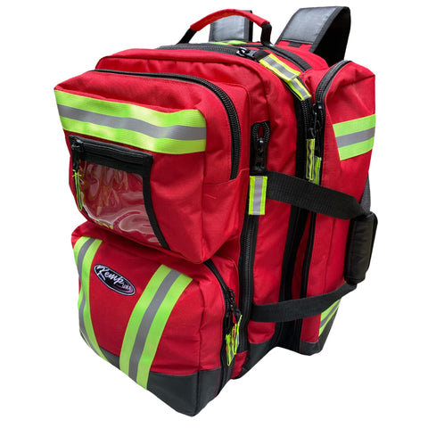Kemp USA Ultimate EMS Backpack - EMT Bag | Emergency Backpack with a strap for D Oxygen Cylinder | Medical Backpack for Search and Rescue Tools | Large Medic Bag for EMT Kit | 8 Lbs.