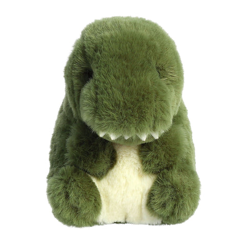 Aurora® Playful Rolly Pet™ Rawr T-Rex™ Stuffed Animal - Compact Size for On-the-Go Fun - for Adults, Kids, Birthdays, and Anniversaries - Green 5 Inches