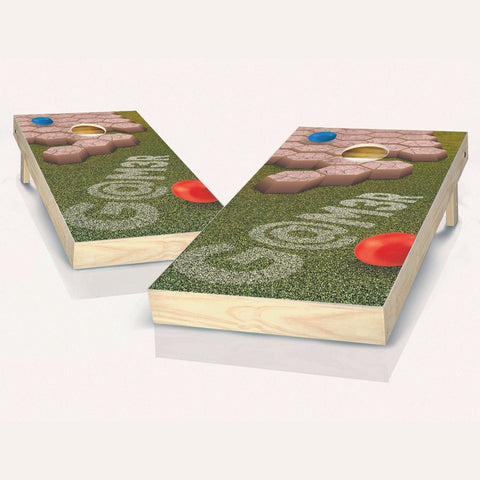 Skip's Garage Gamer Cornhole Set - 2x4 Boards (All Weather Bags) - Include Hole + Edge Lights