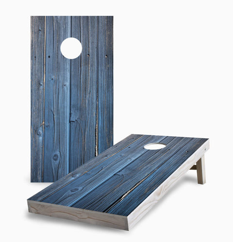 Skip's Garage Blue Wood 2x4 Cornhole Boards - Corn Filled Bags - NO Additional Accessories