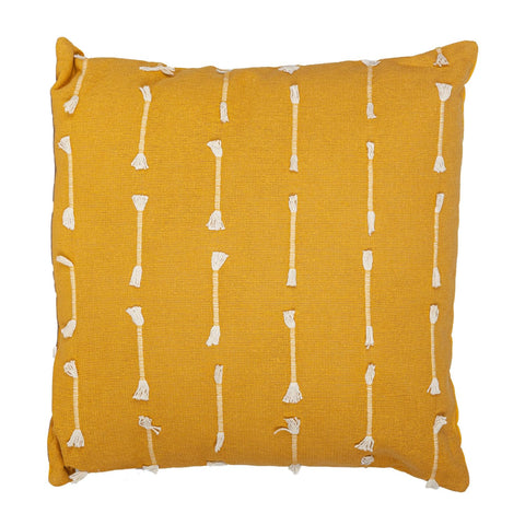 Parkland Collection Premium Yellow Cotton Pillow from for Sofa and Bed