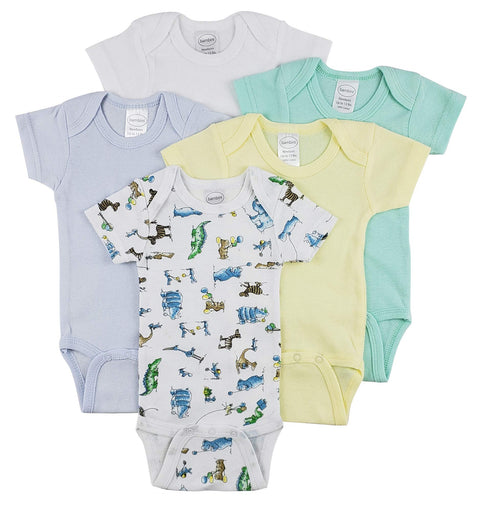 Bambini Short Sleeve One Piece 5 Pack - Newborn