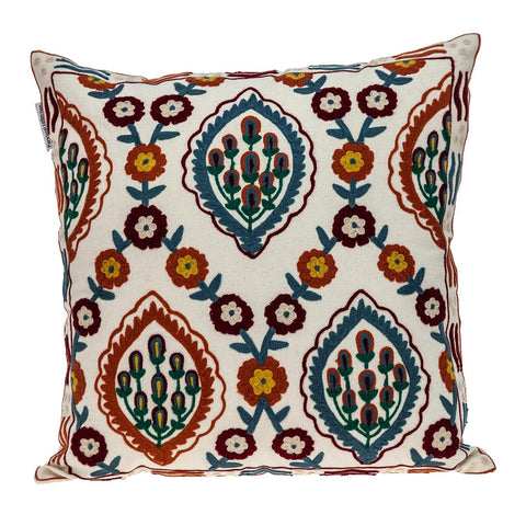 Parkland Collection Florina Transitional Beige 18" x 18" Throw Pillow
