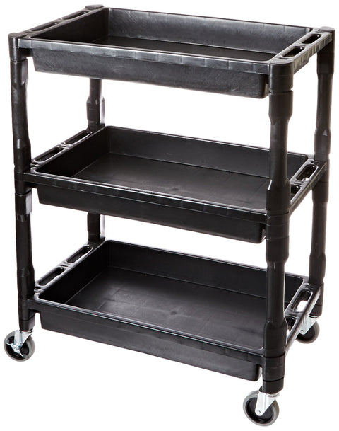 ATD Tools 7017 Heavy-Duty Plastic 3-Shelf Utility Cart