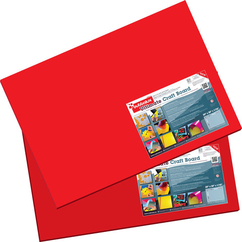 CraftTex, Bubbalux Craft Board, Heart Red, Pack of 2 Letter Size Sheets (FCBU2030RD2)