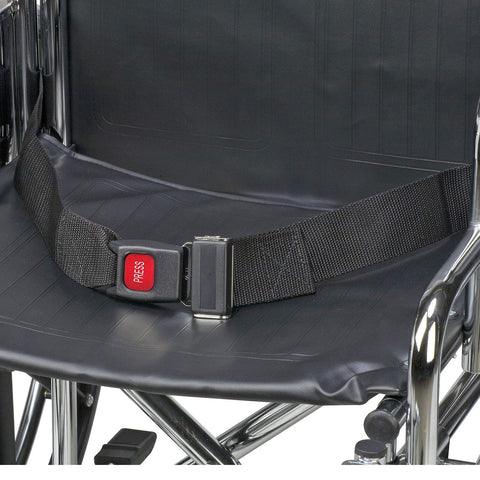 DMI Wheelchair Seat Belt and Safety Harness, Easy Install, 45 Inches long and 1.75 Inches Thick, Adjusts to 41 Inches, Black (Pack of 1)