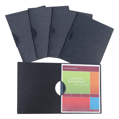 C-Line Executive Style Report Cover, Brilliant Black, 1 1/4" x 9" x 11 3/4"