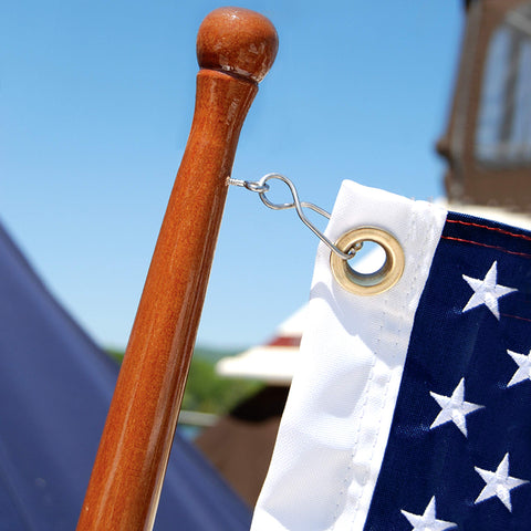 TAYLOR MADE PRODUCTS Teak Boat Flag Pole, 3/4" Diameter x 18" Long Grade-A Kiln-Dried Teakwood, Weather-Resistant, Rot-Resistant, No Warping, Marine Ready for Dock, Marina, Pontoon - 60749