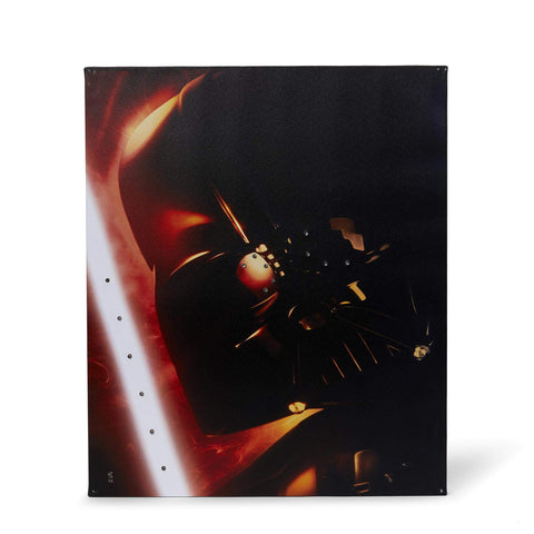 Official Star Wars Illuminated Canvas Wall Art - 23.9 x 19.9-Inch Darth Vader Print Decor - Framed Movie Painting for Bedroom, Bathroom, Living Room - Licensed Disney Items