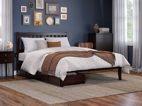 Tahoe Queen Bed with 2 Drawers in Espresso