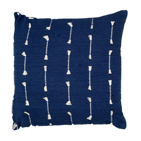 Parkland Collection Elegant Dark Blue Cotton Pillow for Sofa from (18” x 18”)