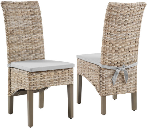 Edelyn 2-Piece Dining Chair Set Kubu Rattan/Gray - 2 Chairs