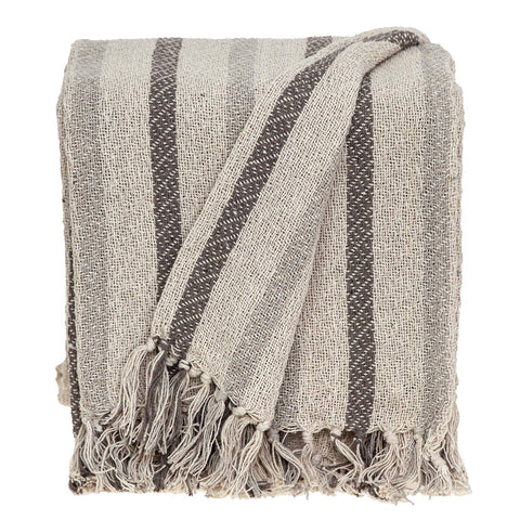 Parkland Collection Robby Transitional Beige 52" x 67" Woven Handloom Throw