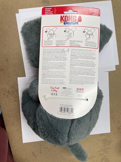 KONG Comfort Kiddos Jumbo Elephant Squeak Dog Toy for Large and X-Large Breeds