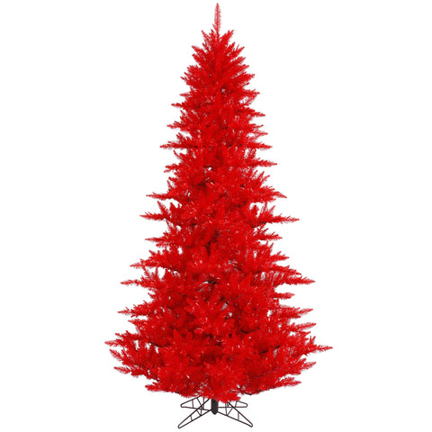 Vickerman 7.5' Red Fir Artificial Christmas Tree Unlit, Seasonal Indoor Home Decor