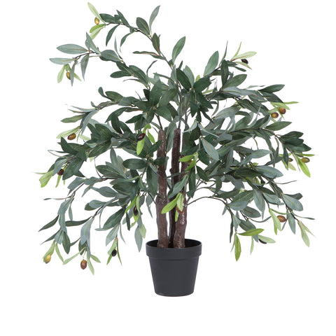 Vickerman 30" Everyday Artificial Olive Tree - Lifelike Home Office Decor - Potted Indoor Faux Tree - Maintenance Free - Living Room Decor - Faux Olive Tree in a Pot