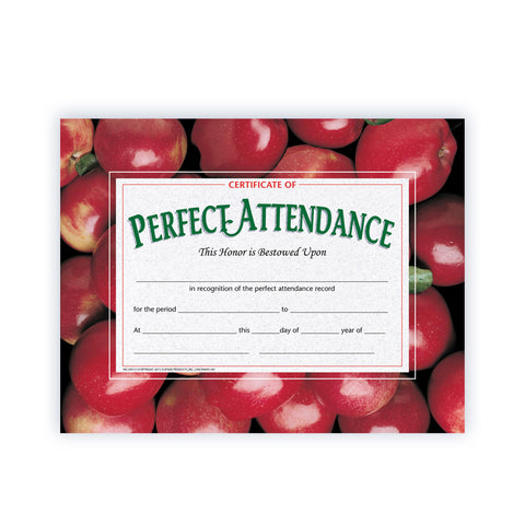 Flipside Products Hayes Certificate of Perfect Attendance, (Set of 30)