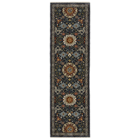 Oriental Weavers Aberdeen Area Rug - 006B1-2'3" x 7'6" - in Blue/Multi - Vintage Inspired, Stain Resistant, Family and Pet Friendly, Entryway, Hallway Runner Rug