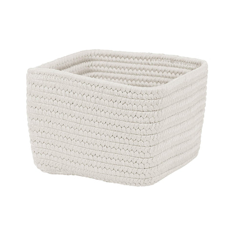 Colonial Mills Braided Craft Basket, 10"x10"x6", Powder White