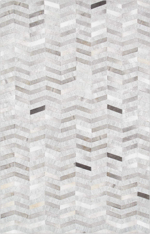 Pasargad Home Galaxy Collection Area Rug, Hand-Stitched Cowhide & Sari Silk with Cotton Backing Rugs for Living Room, Bedroom, Home Dining - 12' 0'' X 15' 0'', Silver