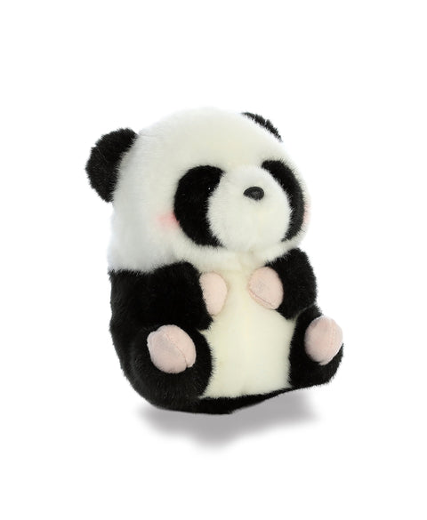 Aurora® Playful Rolly Pet™ Precious Panda™ Stuffed Animal - Compact Size for On-the-Go Fun - for Adults, Kids, Birthdays, and Anniversaries - White 4 Inches