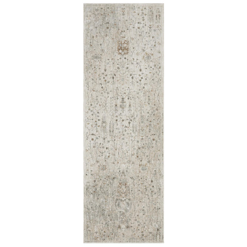 Oriental Weavers Avalon Machine Woven Area Rug - AVA01-2'7" x 7'7" - in Ivory/Beige - Traditional Style Hallway, Entryway, Kitchen, Bathroom Rug